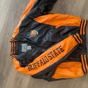 Vintage NWT Buffalo State Bengals NCAA Leather Steve & Barry’s Bomber Jacket XL